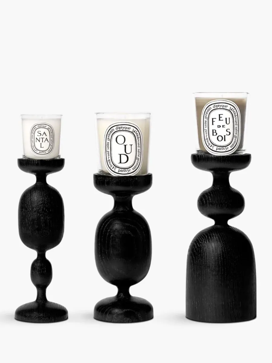 Diptyque Black Column Candle Holder For classic candles